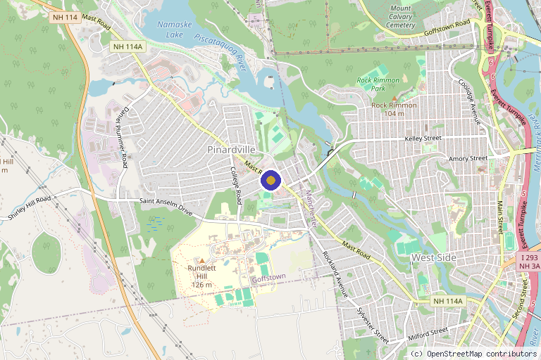 Map showing the location of Personal Image PLLC in Manchester, NH