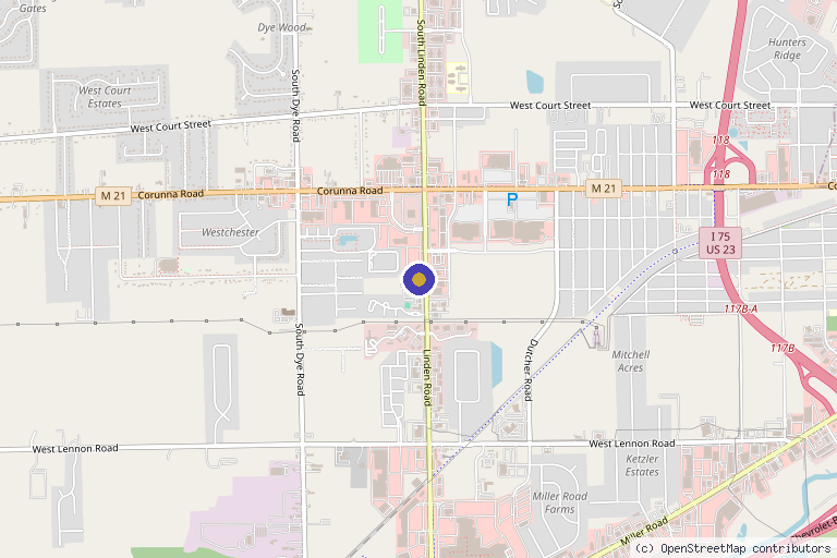 Map showing the location of Sofer Medical Spa in Flint, MI