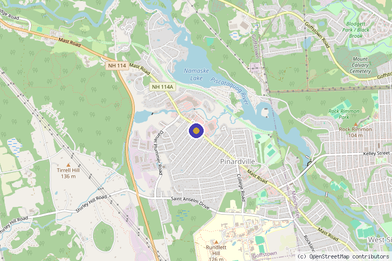 Map showing the location of Cutting Edge Testosterone Therapy LLC in Manchester, NH
