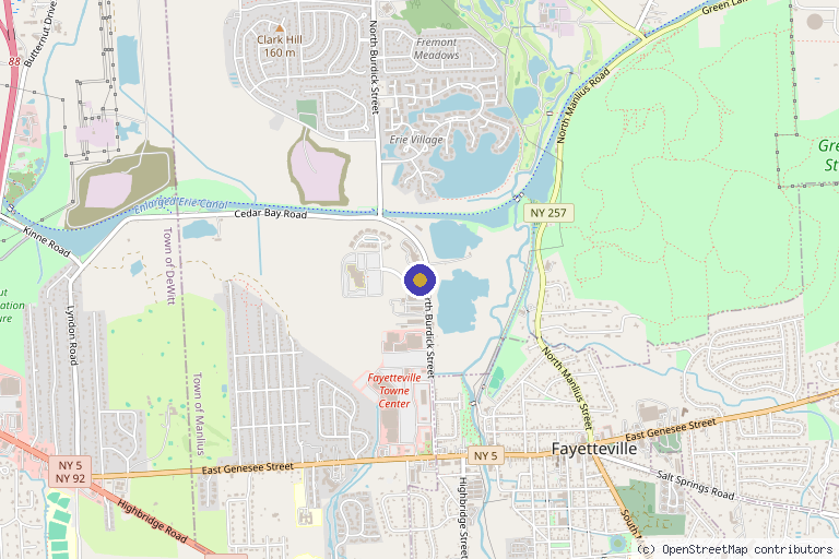 Map showing the location of Syracuse Integrative Medicine Center in Syracuse, NY