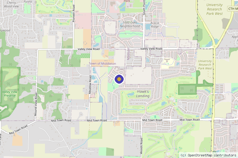 Map showing the location of VIVE Med Spa in Verona, WI