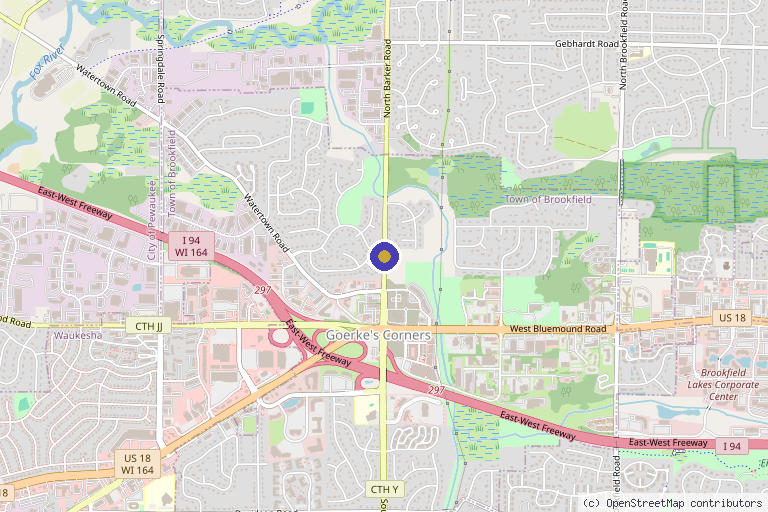 Map showing the location of Wisconsin Stem Cell Institute in Milwaukee, WI