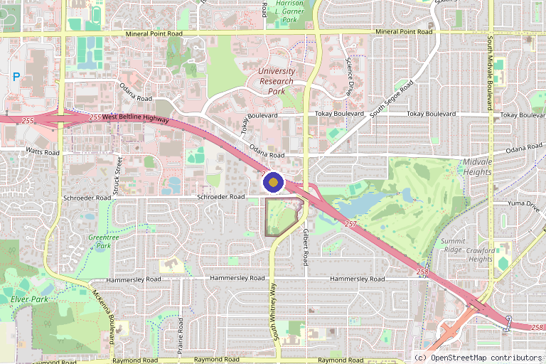 Map showing the location of Essential Health, LLC in Madison, WI
