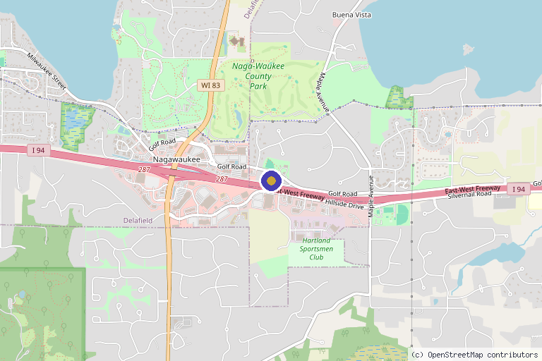 Map showing the location of Trimotion Therapy in Delafield, WI