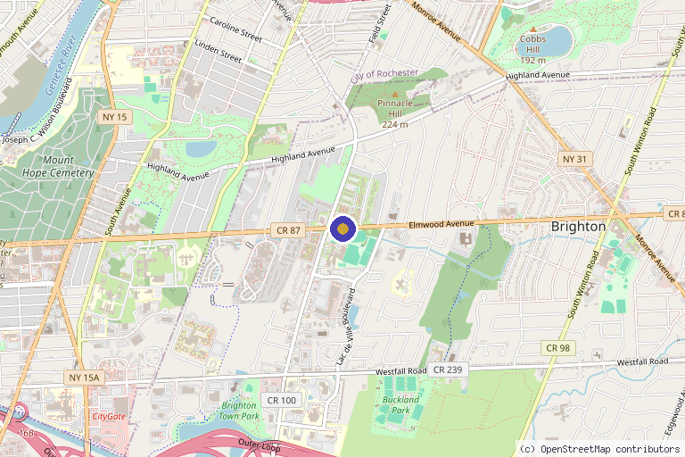 Map showing the location of Tabott Anti-Aging & Regenerative Clinic in Rochester, NY