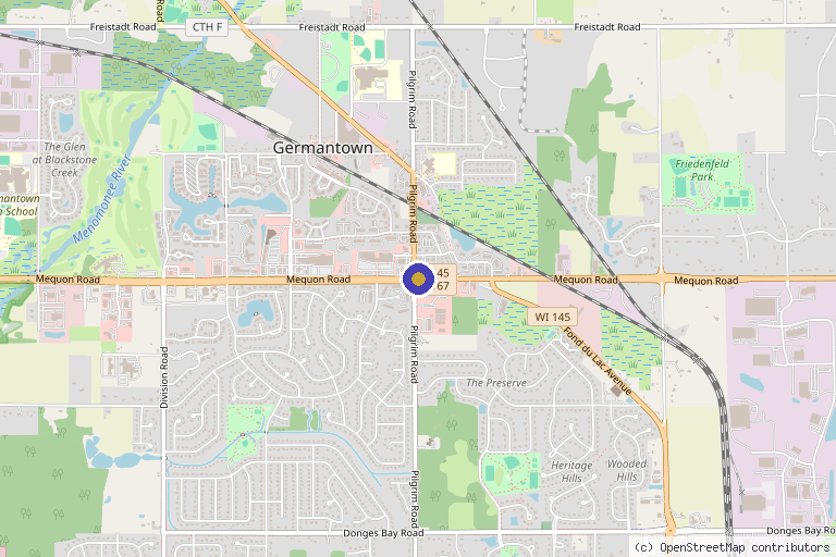 Map showing the location of Wisconsin Stem Cell Clinic in Milwaukee, WI