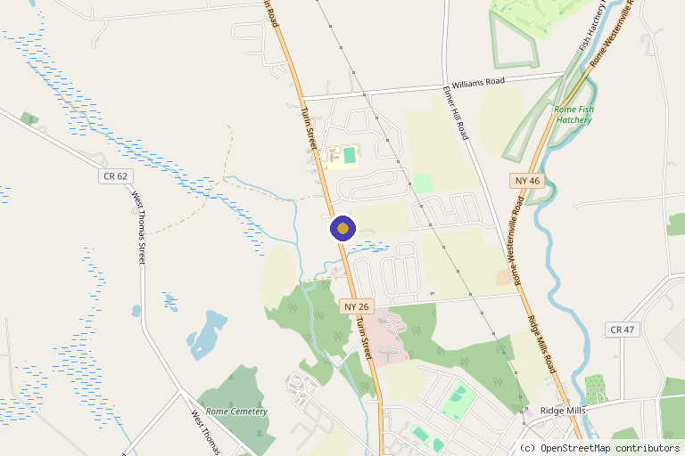 Map showing the location of Escape Medical PC in Rome, NY