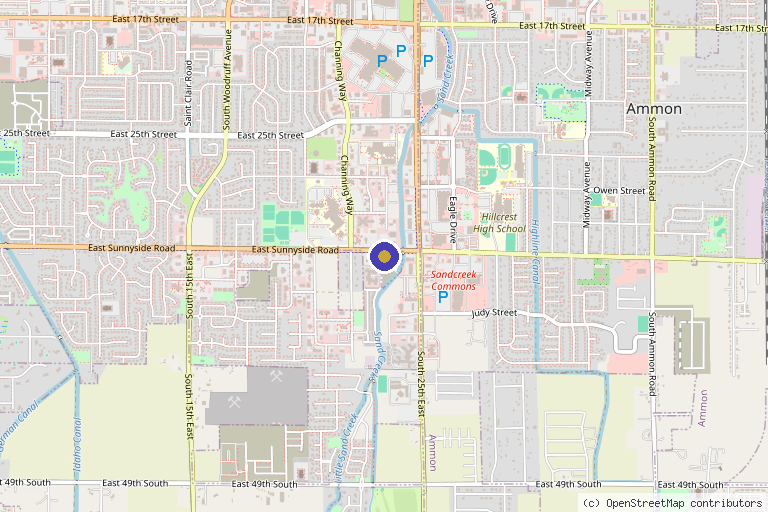 Map showing the location of Bona Vie Medical Spa in Idaho Falls, ID