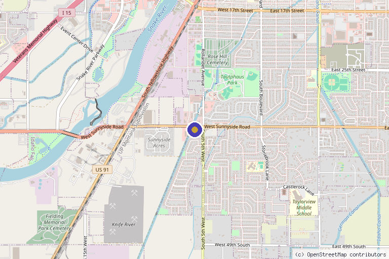 Map showing the location of Infusion Specialists in Idaho Falls, ID