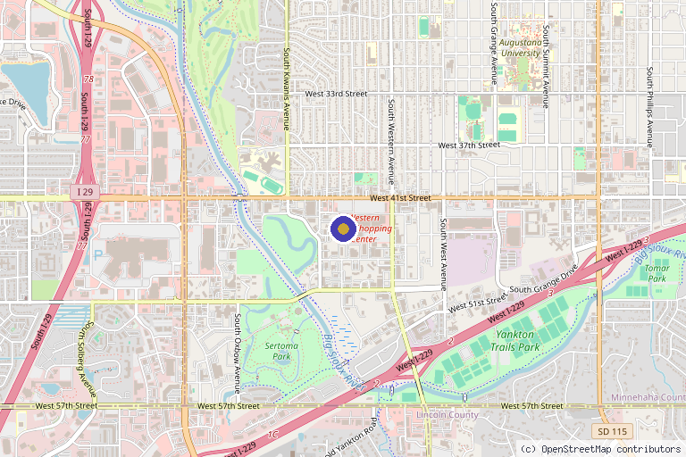 Map showing the location of Next Level MD in Sioux Falls, SD