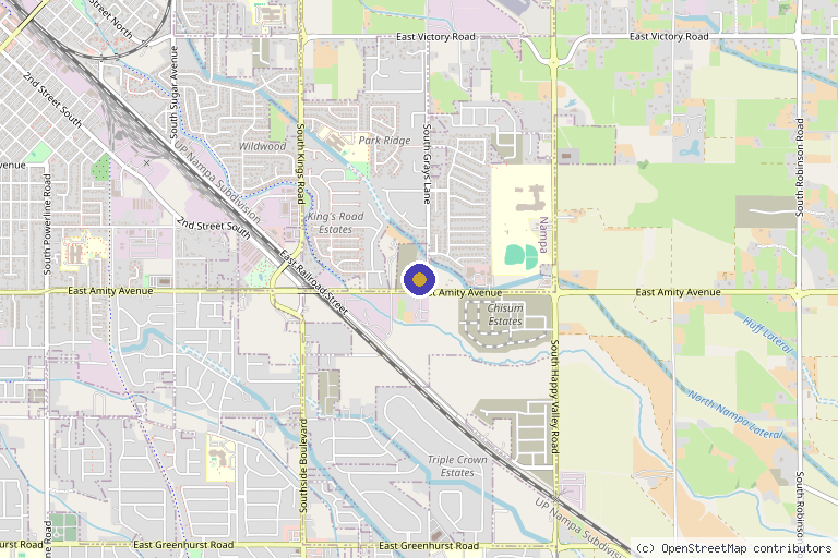 Map showing the location of Mountain Family Wellness LLC in Nampa, ID