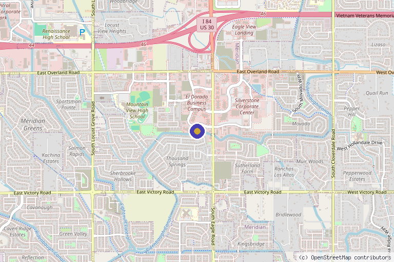 Map showing the location of Virasoap Natural Medicine in Meridian, ID