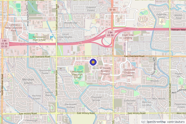 Map showing the location of Idaho Health and Hormones | Meridian, ID in Meridian, ID