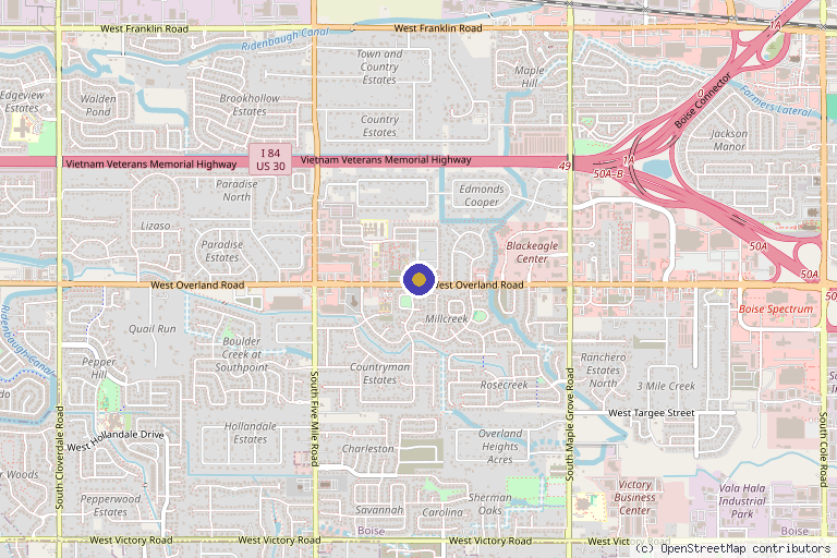 Map showing the location of Boise Image Enhancement Center, Inc in Boise, ID