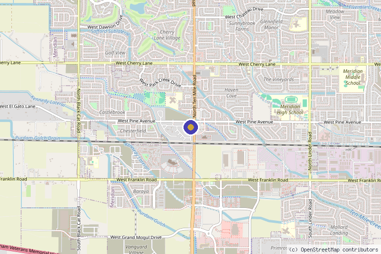 Map showing the location of The Skin Lab Medical Aesthetics in Meridian, ID