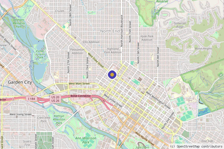 Map showing the location of Parallel Regenerative Sports Medicine in Boise, ID