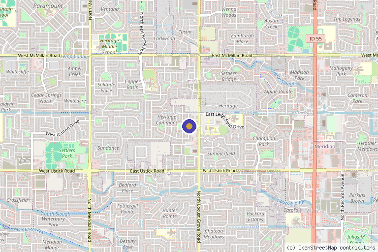 Map showing the location of Upward Regenerative Medicine in Boise, ID