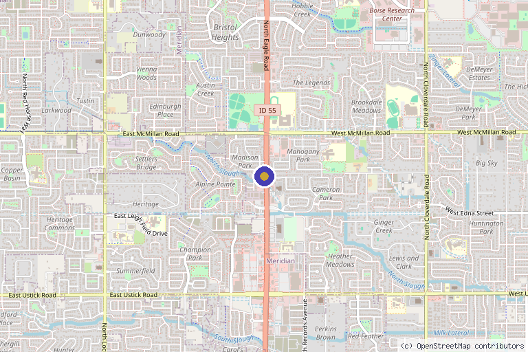 Map showing the location of Harmony HealthSpan – Longevity & Hormone Health in Boise, ID