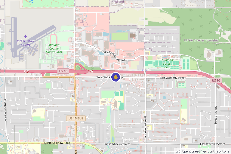 Map showing the location of Phoenix Medicine in Midland, MI