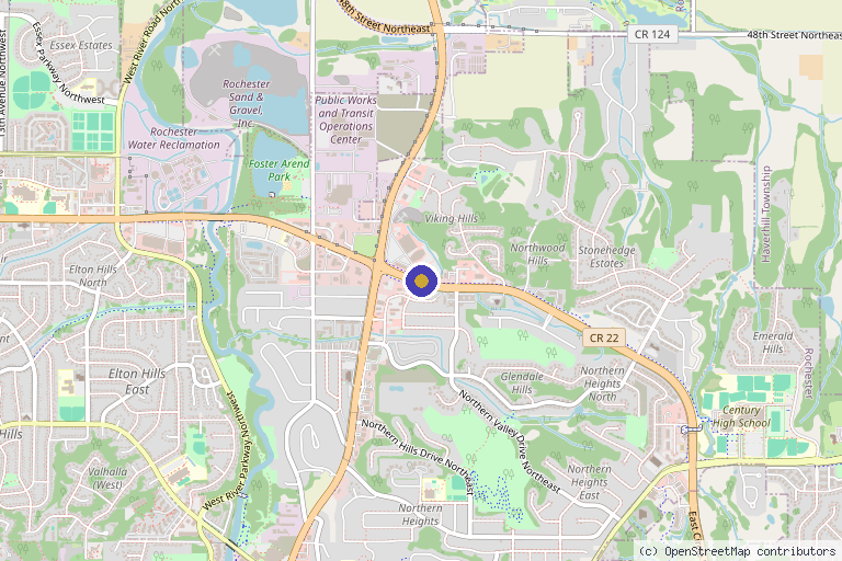 Map showing the location of The Longevity Lab in Rochester, MN