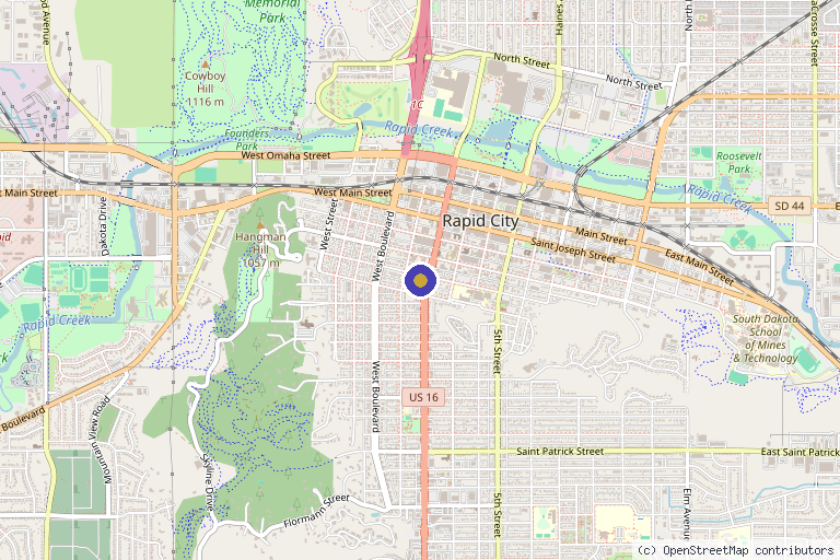 Map showing the location of LiveWell Medical Aesthetics in Rapid City, SD