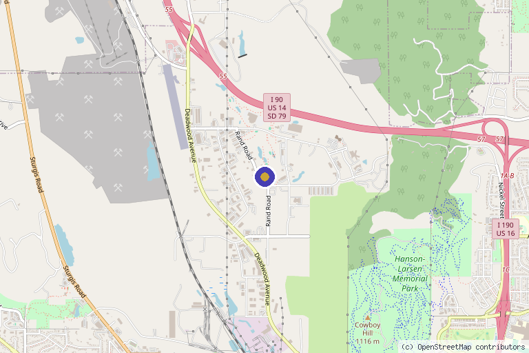 Map showing the location of Blossom Health & Wellness PLLC - Ketamine Infusions in Rapid City, SD