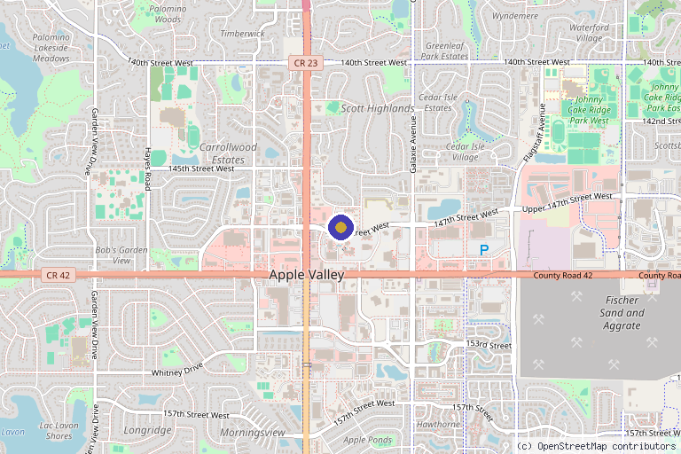 Map showing the location of Advanced Body Sculpting & Medspa, Advanced Skin Body Wellness in Apple Valley, MN