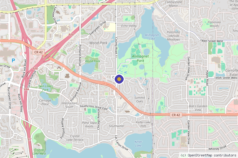 Map showing the location of Twin Cities Pain Clinic in Burnsville, MN