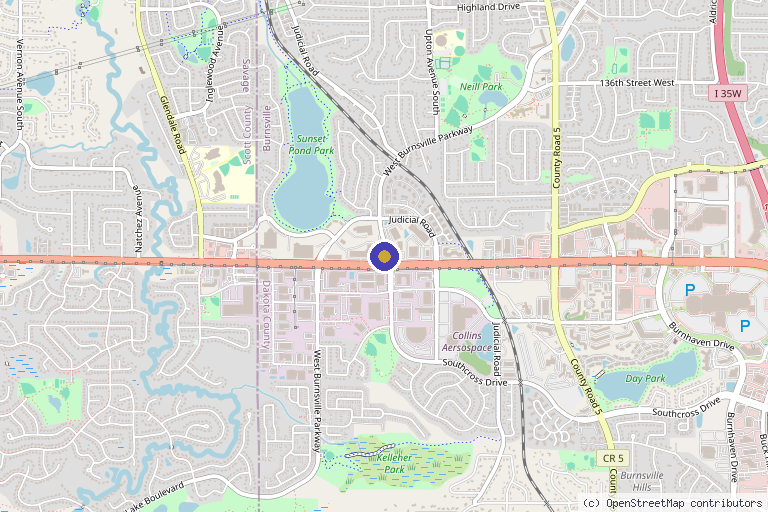 Map showing the location of Pure Skin Aesthetics and Permanent Makeup in Burnsville, MN
