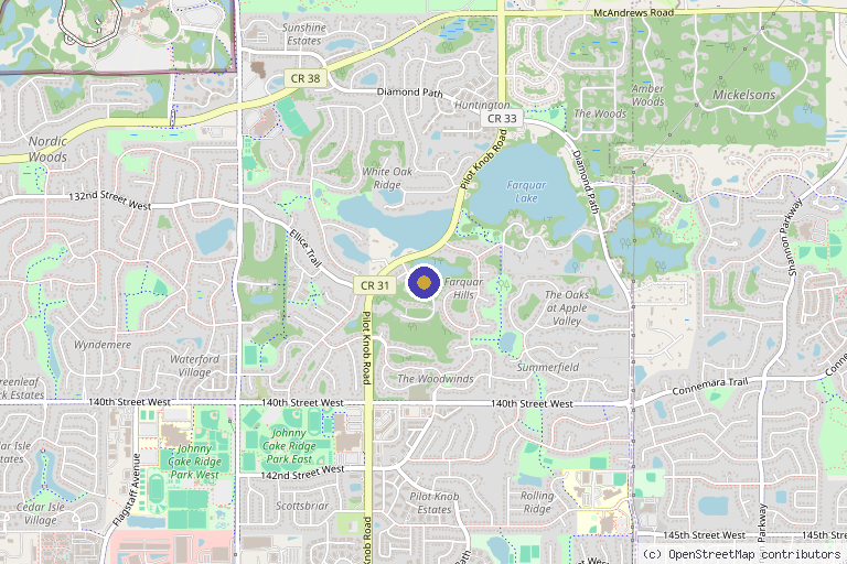 Map showing the location of Destination Botox in Apple Valley, MN