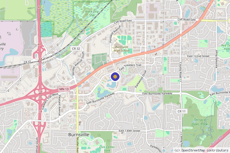 Map showing the location of Minnesota Institute for Pain Management in Burnsville, MN