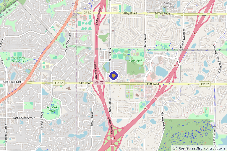 Map showing the location of Renew MedSpa in Eagan, MN