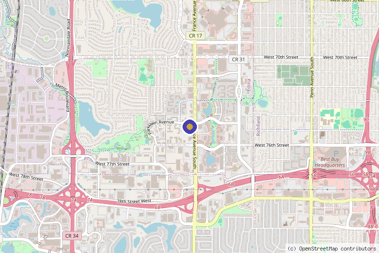 Map showing the location of Institute for Regenerative Medicine: Louis Saeger, MD in Edina, MN