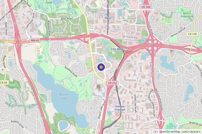 Map showing the location of Evergen, Eden Prairie in Eden Prairie, MN