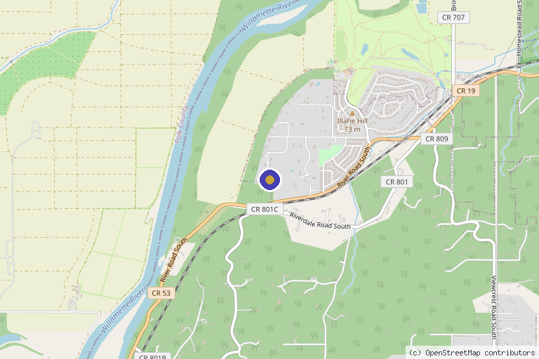 Map showing the location of AM Aesthetic Medicine in Salem, OR