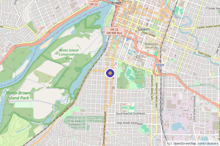 Map showing the location of VIDA Aesthetic Medicine Salem in Salem, OR