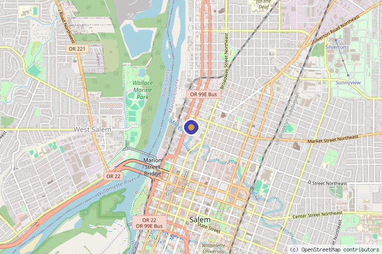 Map showing the location of Divine Wellness & Aesthetics in Salem, OR