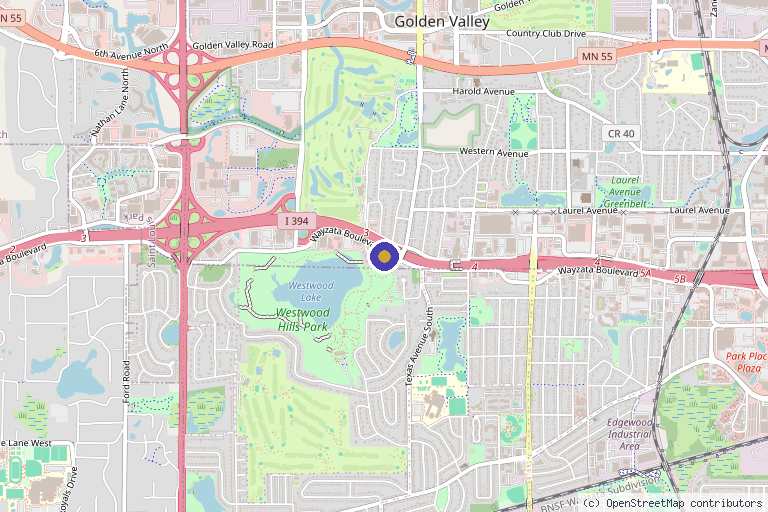 Map showing the location of The Clinic for Medical Aesthetics in Minneapolis, MN