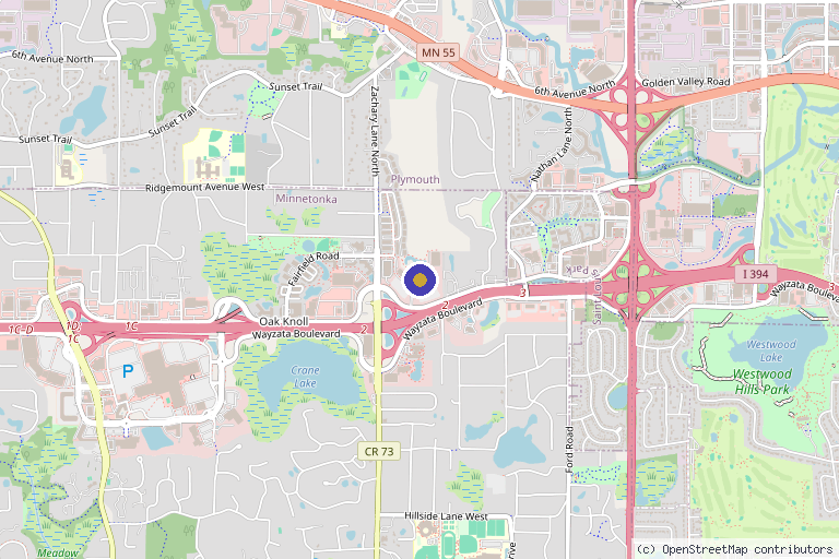 Map showing the location of Infinite Youth Medical Spa in Minnetonka, MN