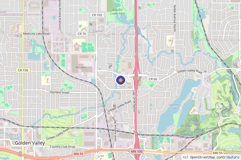 Map showing the location of Snelling Wellness & Integrative Health in Minneapolis, MN