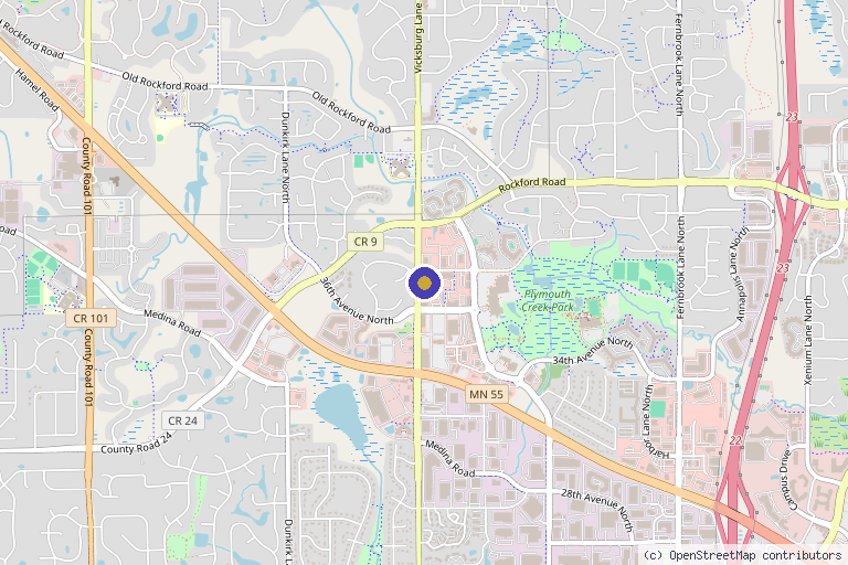 Map showing the location of Abella Aesthetics in Plymouth, MN