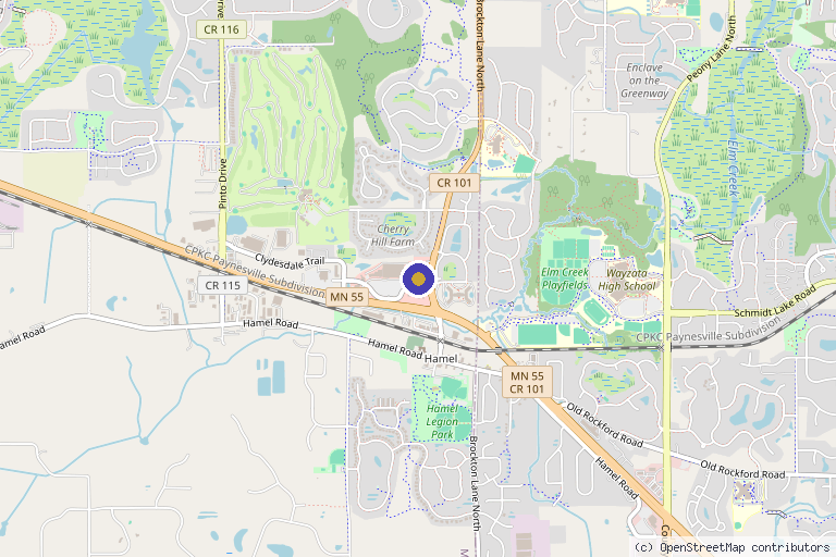 Map showing the location of Elevate Med Spa in Medina, MN