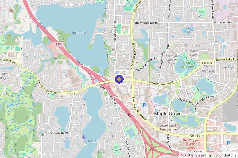 Map showing the location of Vytality Wellness & Medical Aesthetics in Maple Grove, MN