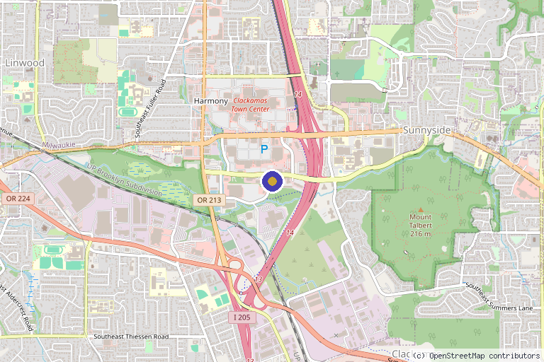 Map showing the location of Réviance® Plastic Surgery & Aesthetic Center in Clackamas, OR