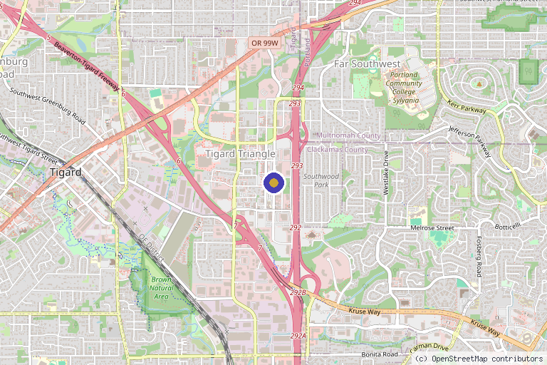 Map showing the location of Regenerative Health Solutions in Portland, OR