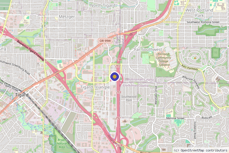 Map showing the location of Thrive Aesthetic & Wellness in Portland, OR