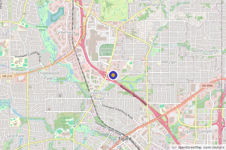Map showing the location of Cosmed Aesthetics in Tigard, OR