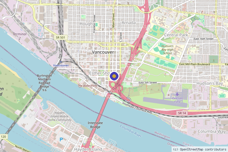 Map showing the location of Venus Rising Med Spa in Vancouver, WA