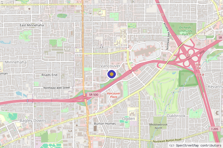 Map showing the location of Ageless Beauty Rx in Vancouver, WA