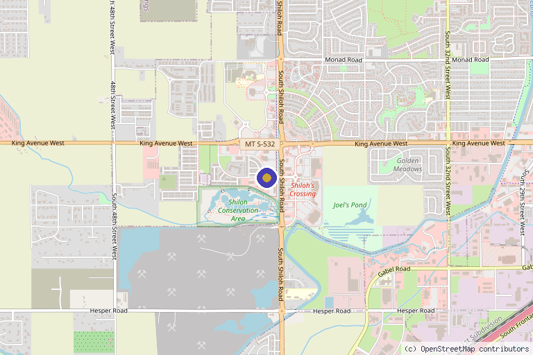 Map showing the location of Revive IV and Wellness in Billings, MT